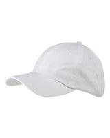 Big Accessories BX001 6-Panel Brushed Twill Unstructured Cap #color_WHITE