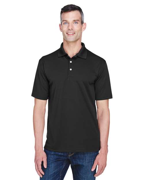 UltraClub 8445 Men's Cool & Dry Stain-Release Performance Polo #color_BLACK