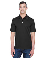 UltraClub 8445 Men's Cool & Dry Stain-Release Performance Polo #color_BLACK