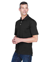 UltraClub 8445 Men's Cool & Dry Stain-Release Performance Polo #color_BLACK