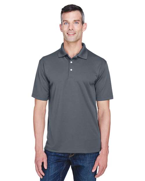 UltraClub 8445 Men's Cool & Dry Stain-Release Performance Polo #color_CHARCOAL