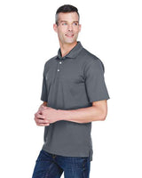 UltraClub 8445 Men's Cool & Dry Stain-Release Performance Polo #color_CHARCOAL