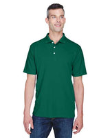 UltraClub 8445 Men's Cool & Dry Stain-Release Performance Polo #color_FOREST GREEN