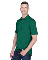 UltraClub 8445 Men's Cool & Dry Stain-Release Performance Polo #color_FOREST GREEN