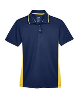 UltraClub 8406L Ladies' Cool & Dry Sport Two-Tone Polo #color_NAVY/ GOLD