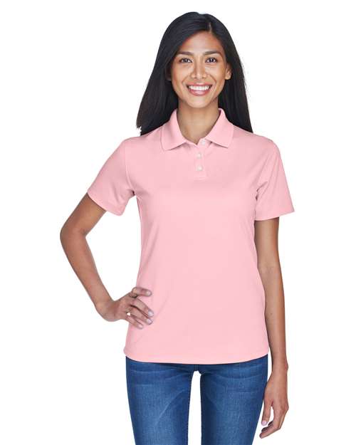 UltraClub 8445L Ladies' Cool & Dry Stain-Release Performance Polo #color_PINK
