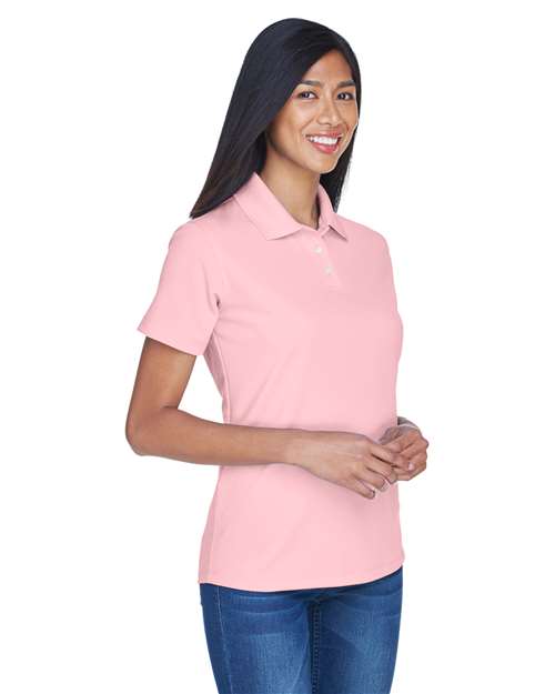UltraClub 8445L Ladies' Cool & Dry Stain-Release Performance Polo #color_PINK