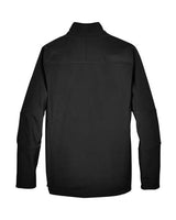 North End 88138 Men's Three-Layer Fleece Bonded Soft Shell Technical Jacket #color_BLACK