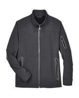 North End 88138 Men's Three-Layer Fleece Bonded Soft Shell Technical Jacket #color_GRAPHITE
