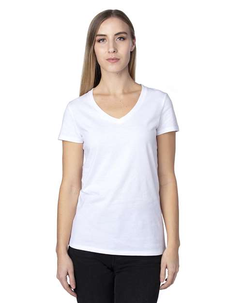 Threadfast Apparel 200RV Ladies' Ultimate V-Neck T-Shirt #color_WHITE