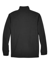 North End 88099 Men's Three-Layer Fleece Bonded Performance Soft Shell Jacket #color_BLACK