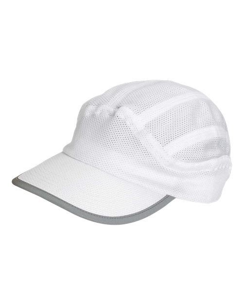 Big Accessories BA503 Mesh Runner Cap #color_WHITE