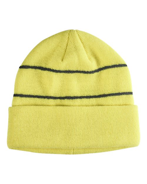 Big Accessories BA535 Reflective Beanie #color_NEON GREEN