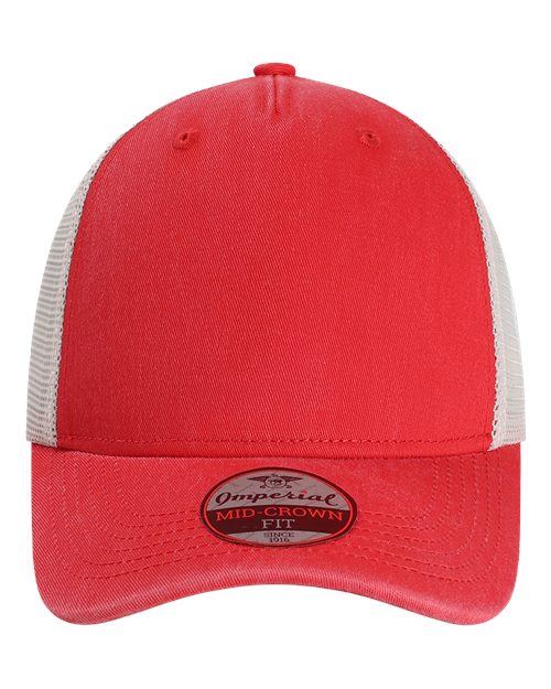 Imperial X240M The Gambit Mesh Back Cap #color_Nantucket Red/ Stone