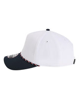 Imperial 5054 The Wrightson Cap #color_White/ Navy/ Navy/ Red/ White