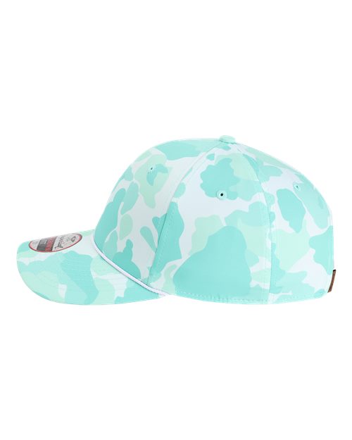 Imperial 5058 The Outtasite Cap #color_Frog Skin Camo Aqua