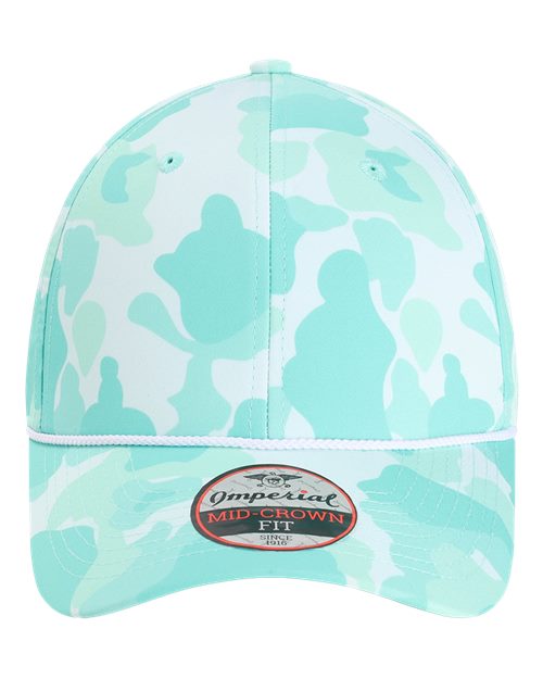 Imperial 5058 The Outtasite Cap #color_Frog Skin Camo Aqua