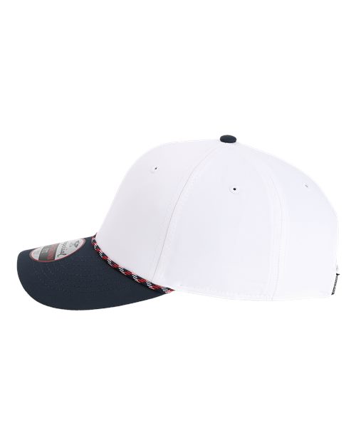 Imperial 7054 The Wingman Cap #color_White/ Navy/ Navy/ Red/ White