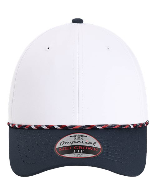 Imperial 7054 The Wingman Cap #color_White/ Navy/ Navy/ Red/ White