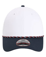 Imperial 7054 The Wingman Cap #color_White/ Navy/ Navy/ Red/ White