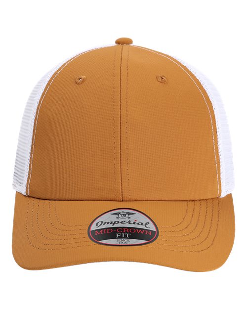 Imperial X210SM The Original Sport Mesh Cap #color_Buckthorn Brown/ White