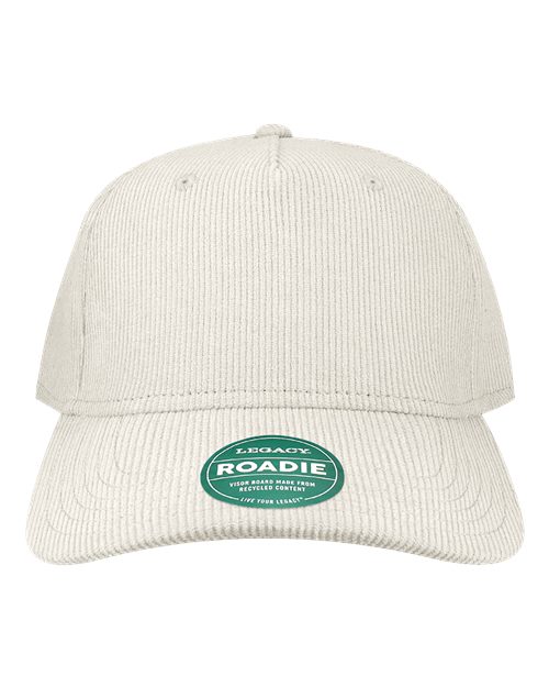 LEGACY ROADIE Five-Panel Trucker Cap #color_Ivory Corduroy