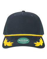 LEGACY ROADIE Five-Panel Trucker Cap #color_Navy Admiral