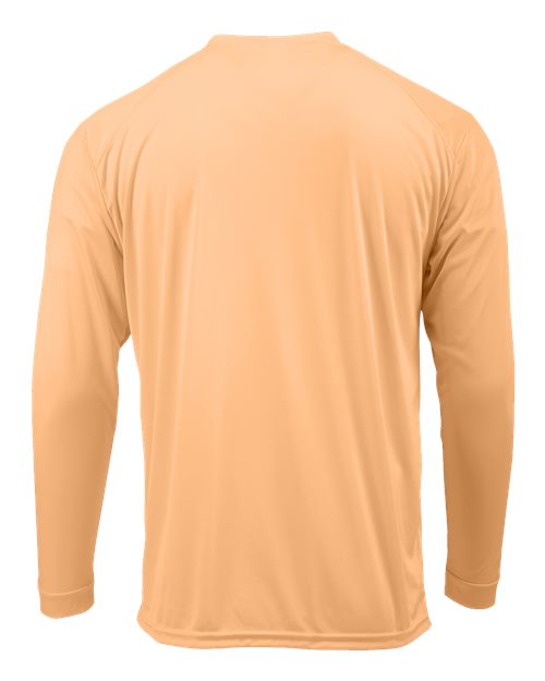 Paragon 218Y Youth Long Islander Performance Long Sleeve T-Shirt #color_Coral