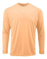 Paragon 218Y Youth Long Islander Performance Long Sleeve T-Shirt #color_Coral