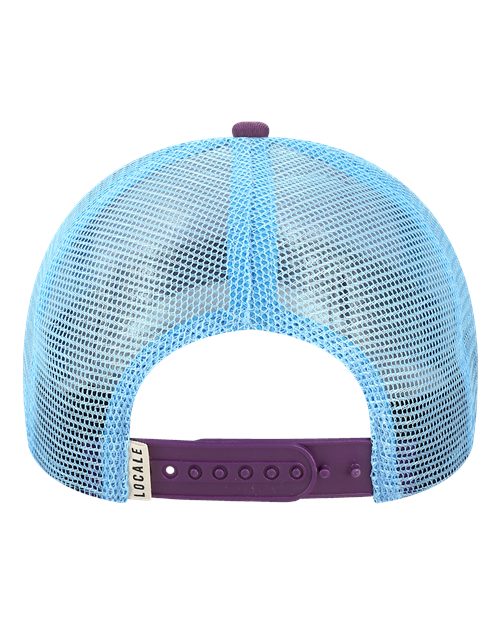 LOCALE 5PTKR Trucker Cap #color_Explorer White/ Plum