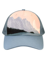 LOCALE 5PTKR Trucker Cap #color_Front Range/ Slate Blue Sarah D