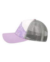 LOCALE 5PTKR Trucker Cap #color_Purple Ranges/ Lavendar Sophia G