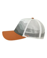 LOCALE 5PTKR Trucker Cap #color_Ranges Grey/ Dark Orange