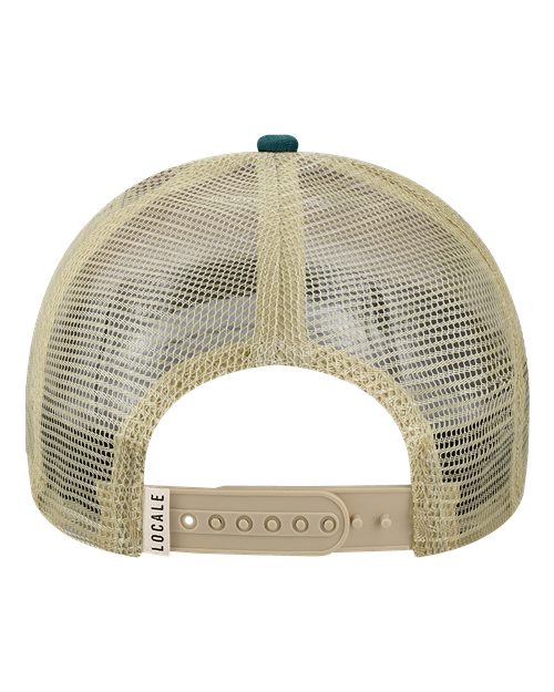 LOCALE 5PTKR Trucker Cap #color_Watercolor Sunset/ Teal