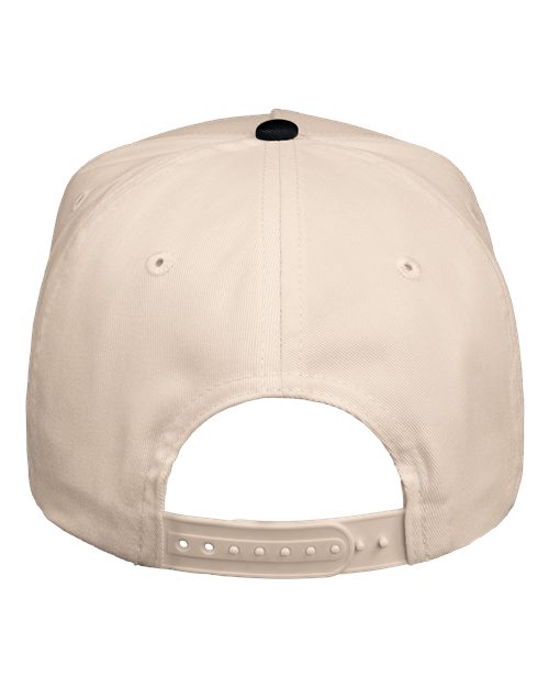 Valucap 8869 Five-Panel Twill Cap #color_Natural/ Black