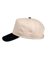 Valucap 8869 Five-Panel Twill Cap #color_Natural/ Black