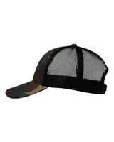 Valucap VC400 Mesh-Back Twill Trucker Cap #color_Camo/ Black
