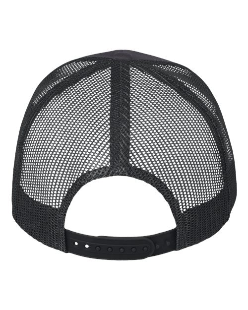Valucap VC400 Mesh-Back Twill Trucker Cap #color_Charcoal/ Black