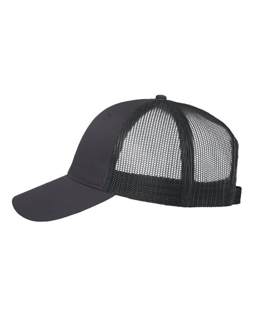 Valucap VC400 Mesh-Back Twill Trucker Cap #color_Charcoal/ Black