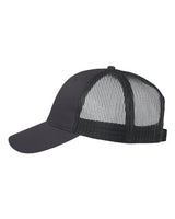 Valucap VC400 Mesh-Back Twill Trucker Cap #color_Charcoal/ Black