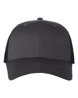 Valucap VC400 Mesh-Back Twill Trucker Cap #color_Charcoal/ Black