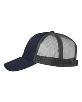 Valucap VC400 Mesh-Back Twill Trucker Cap #color_Navy/ Charcoal