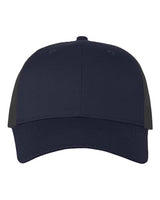 Valucap VC400 Mesh-Back Twill Trucker Cap #color_Navy/ Charcoal