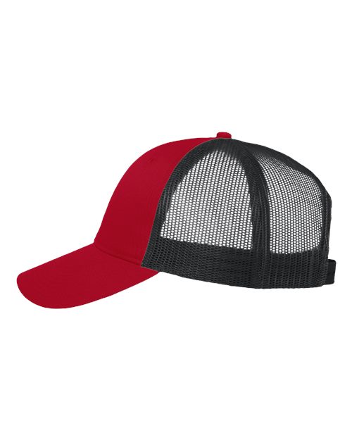 Valucap VC400 Mesh-Back Twill Trucker Cap #color_Red/ Black