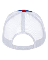 Valucap VC400 Mesh-Back Twill Trucker Cap #color_Royal/ White/ Red