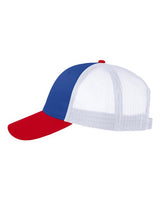 Valucap VC400 Mesh-Back Twill Trucker Cap #color_Royal/ White/ Red