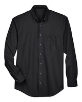 Devon & Jones D620 Men's Crown Woven Collection Solid Broadcloth #color_BLACK