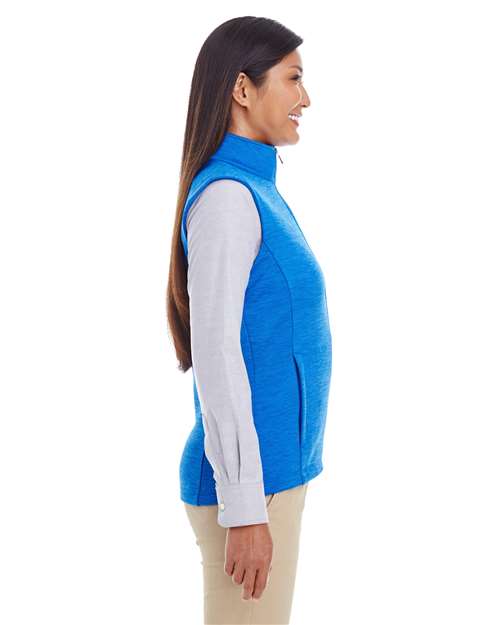 Devon & Jones DG797W Ladies' Newbury MlangeFleece Vest #color_FRENCH BLUE HTHR