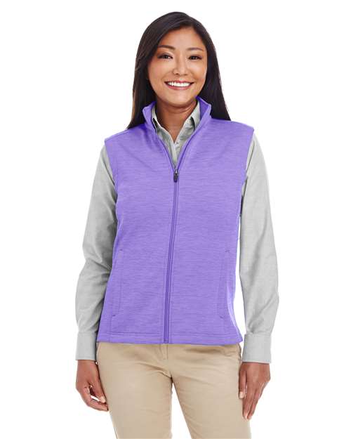 Devon & Jones DG797W Ladies' Newbury MlangeFleece Vest #color_GRAPE HEATHER