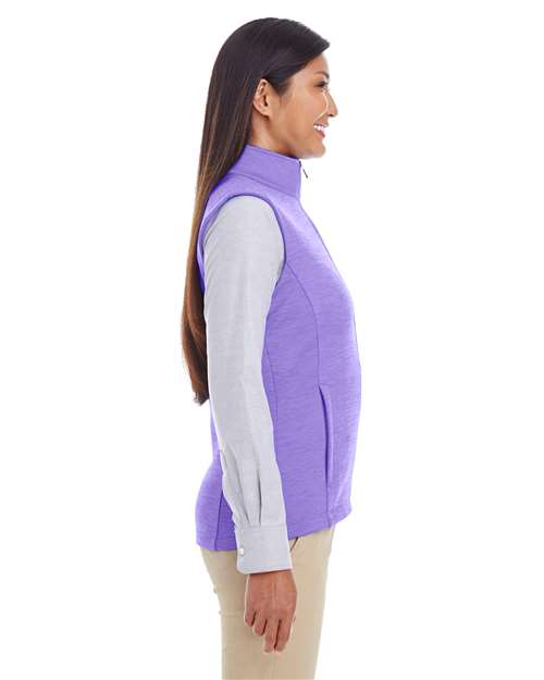 Devon & Jones DG797W Ladies' Newbury MlangeFleece Vest #color_GRAPE HEATHER